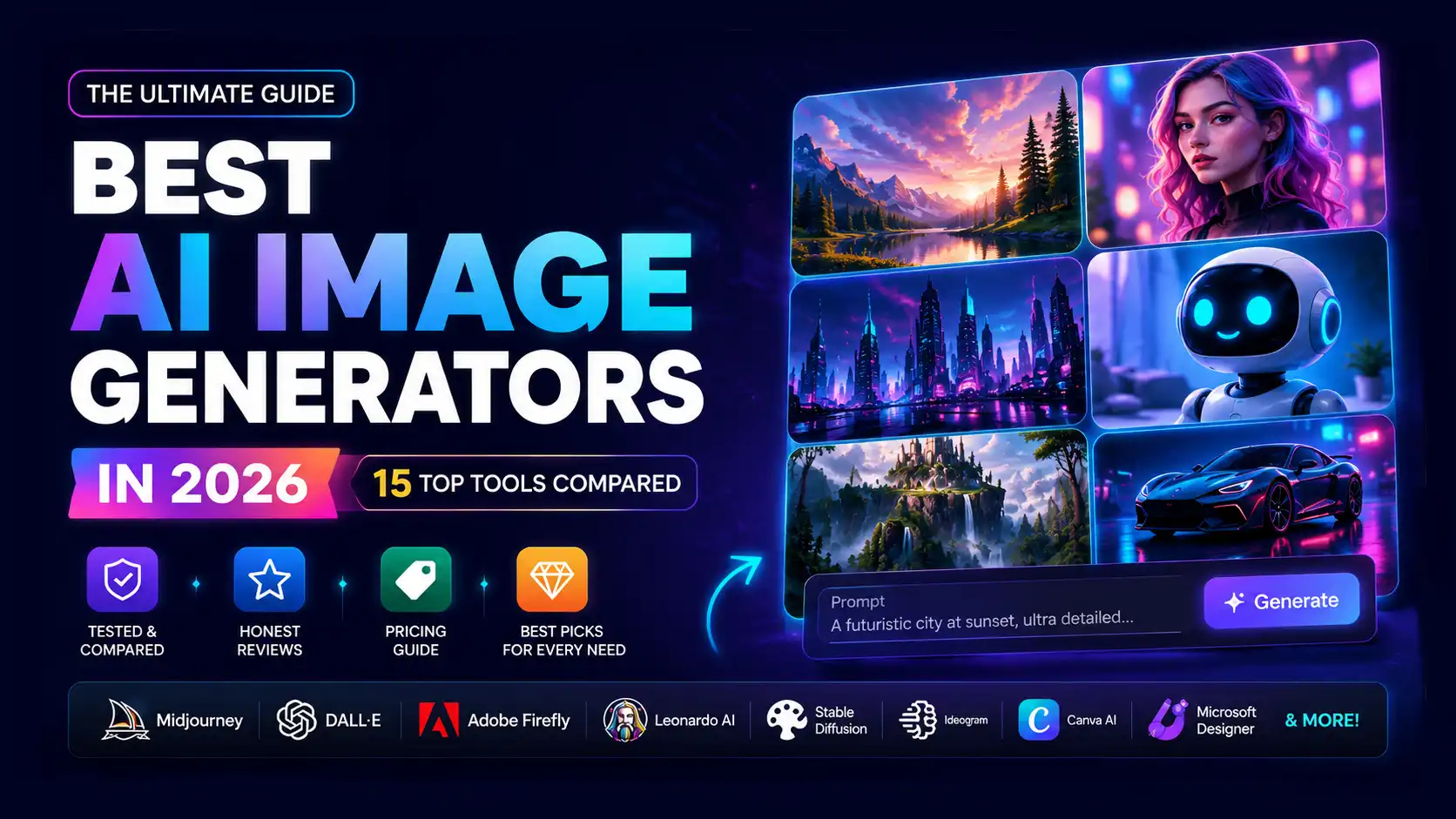 Best AI Image Generators in 2026: 15 Top Tools Compared