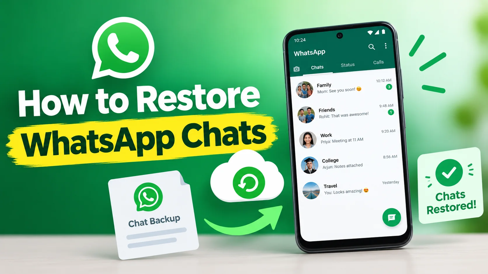 How to Restore WhatsApp Chats: Android & iPhone Guide
